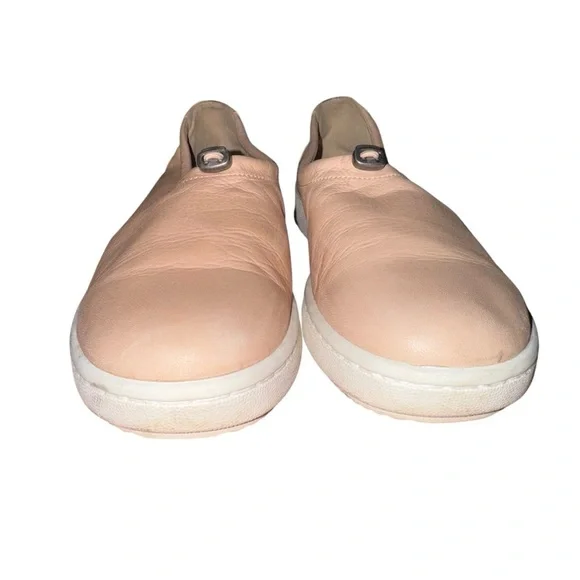 EILEEN FISHER Sydney Slip On Washed Leather Comfort Sneakers Blush Pink Size 8 - Picture 5 of 15